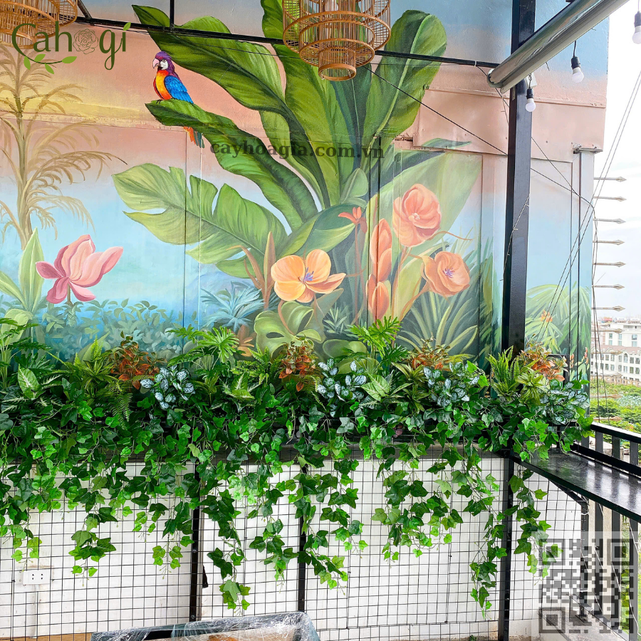 Thi Công Trang Trí Cây Hoa Giả Cho Quán Cafe 8