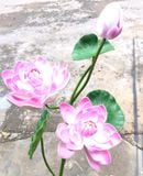Hoa Giả-Hoa Sen 2 Bông 1 Nụ 110Cm