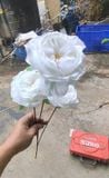 Hoa giả-Hoa Mao Lương 3 bông 70cm Trắng