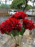 Hoa Giả- Cẩm Tú Cầu Vải 5 Bông 50cm