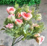 Hoa Giả-Chùm Hoa Hồng Nhí 6 Nhánh 30Cm
