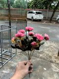 Hoa Giả-Hoa Hồng Trà Vải 6 Bông 30cm