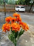 Hoa Giả-Hoa Thược Dược Vải 10 Bông 38Cm