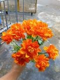 Hoa Giả-Hoa Thược Dược Vải 10 Bông 38Cm