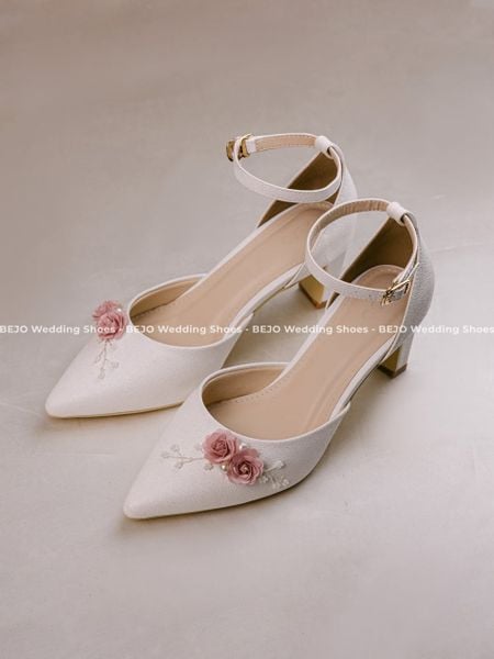  Giày cưới cao cấp BEJO WEDDING SHOSE- H78.5P 2 HOA HỒNG 