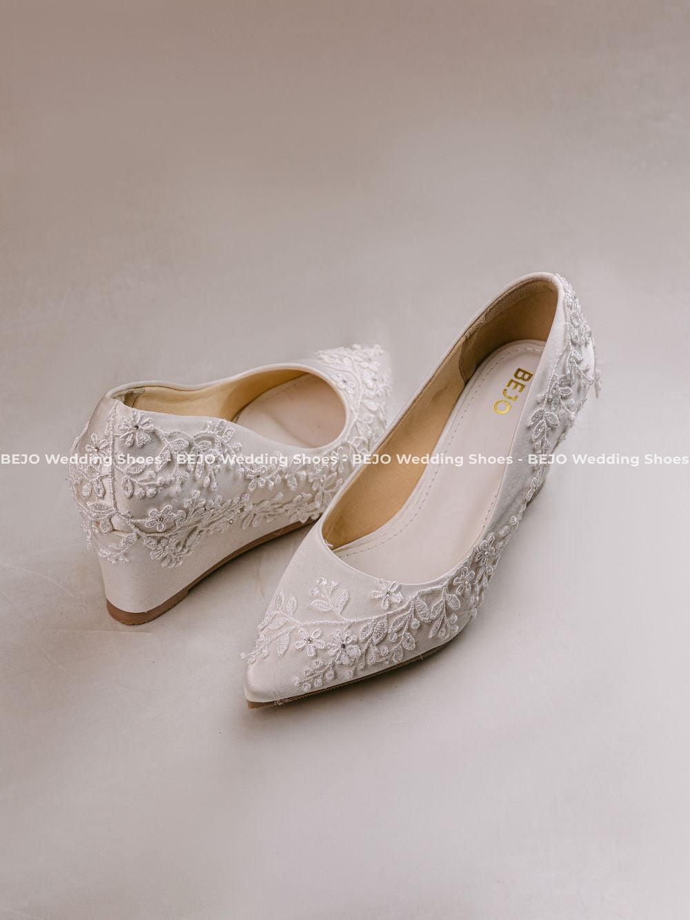  Giày cưới cao cấp BEJO WEDDING SHOSE- W09 REN DÂY 
