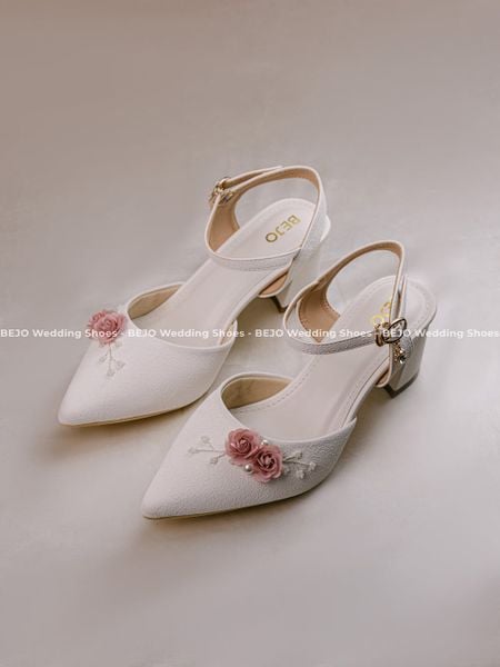  Giày cưới cao cấp BEJO WEDDING SHOSE- H78.7P.SANDAL 2 HOA HỒNG 
