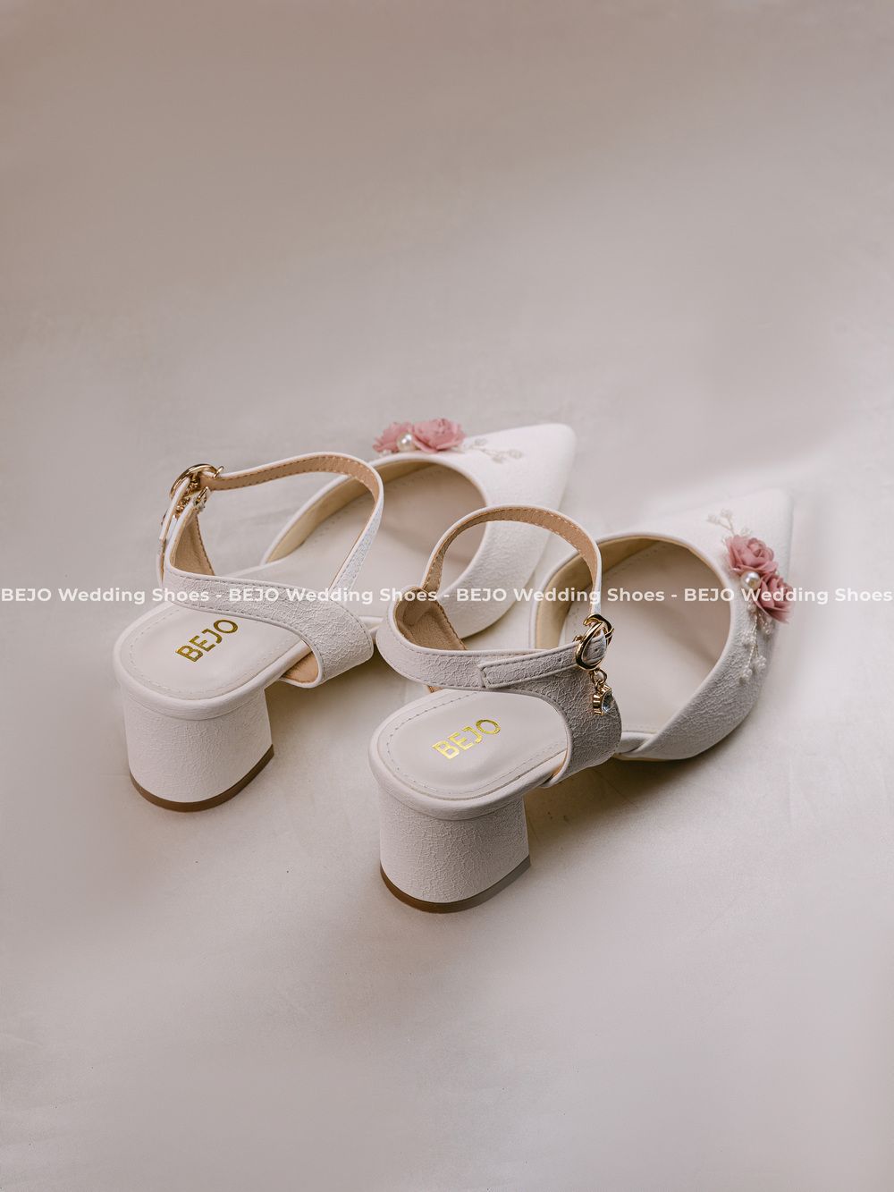  Giày cưới cao cấp BEJO WEDDING SHOSE- H78.7P.SANDAL 2 HOA HỒNG 