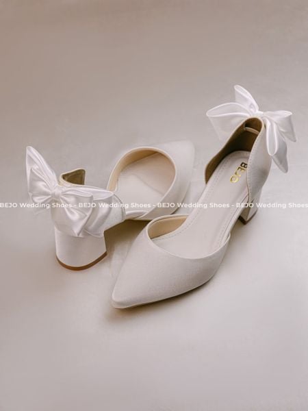  Giày cưới cao cấp BEJO WEDDING SHOSE- H78.7P NƠ GÓT 