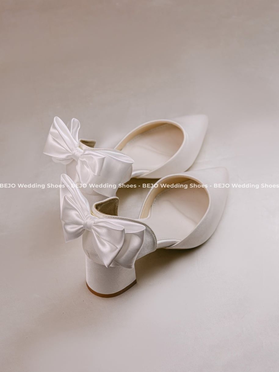  Giày cưới cao cấp BEJO WEDDING SHOSE- H78.7P NƠ GÓT 