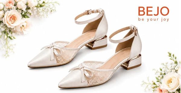  Giày cưới cao cấp BEJO WEDDING SHOSE- H78.3P phối ren 
