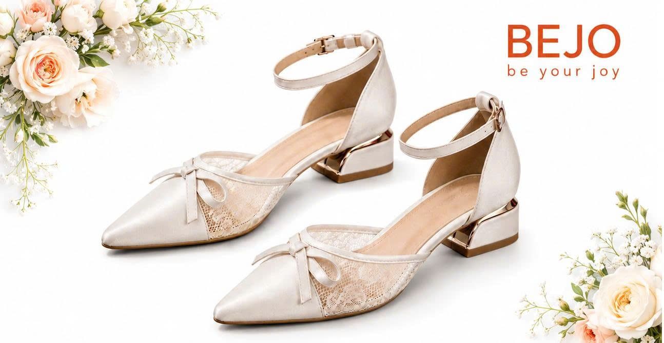  Giày cưới cao cấp BEJO WEDDING SHOSE- H78.3P phối ren 