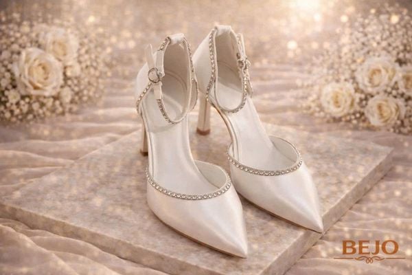  Giày cưới cao cấp BEJO WEDDING SHOSE- H78.GN. XOÀN NHỎ, VCC, LỤA TRẮNG 