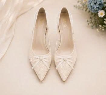  Giày cưới cao cấp BEJO WEDDING SHOSE- H102 REN LẤP LÁNH 