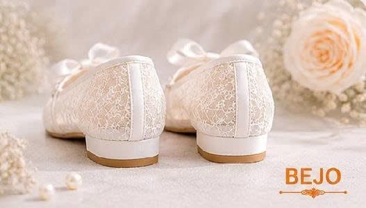  Giày cưới cao cấp BEJO WEDDING SHOSE- H98 REAN TRẮNG PHỐI DÂY 