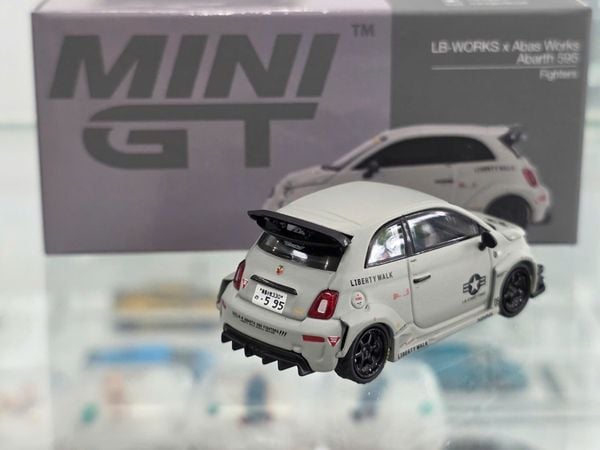 Xe mô hình Abarth 595 LB-WORKS x Abas Works Fighters 1:64 MiniGT
