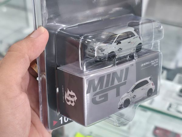 Xe mô hình Abarth 595 LB-WORKS x Abas Works Fighters 1:64 MiniGT (Card)
