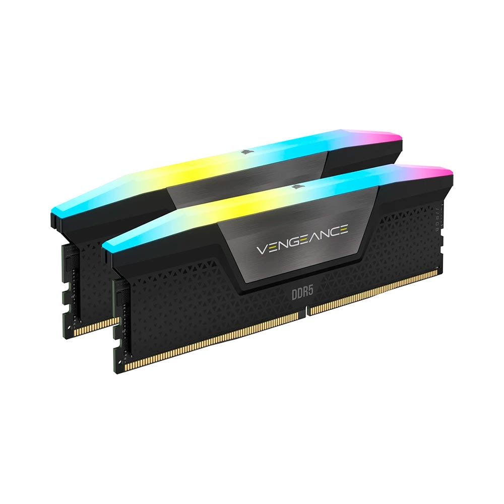  RAM PC CORSAIR VENGEANCE RGB 128GB (2x64GB) DDR5 6400Mhz (CMH128GX5M2B6400C42) 