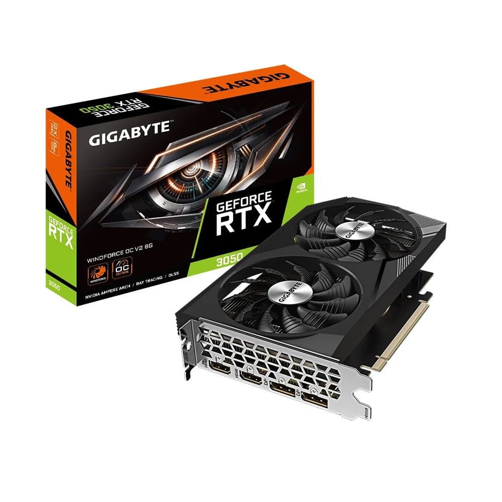  Card màn hình Gigabyte GeForce RTX 3050 WINDFORCE OC V2 8GB (N3050WF2OCV2-8GD) 