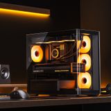  Vỏ case JONSBO D300 BLACK (mATX/Mid Tower/Màu ĐEN /Kính Cong) 