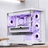  Vỏ case JONSBO D300 WHITE (mATX/Mid Tower/Màu Trắng /Kính Cong) 