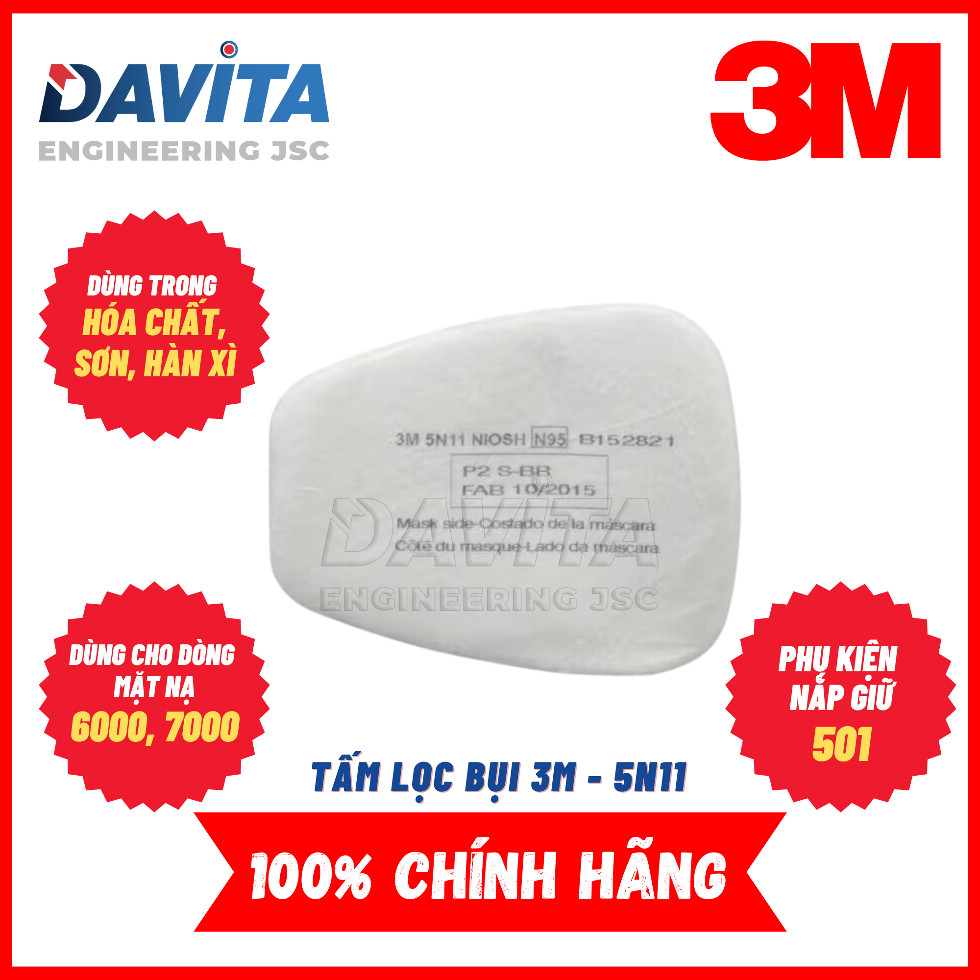 Tấm lọc bụi 3M - 5N11