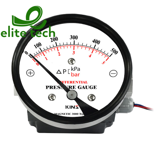 Đồng Hồ Áp Suất KINS Magnetic 3010 Differential Pressure Gauge With Electric Contact