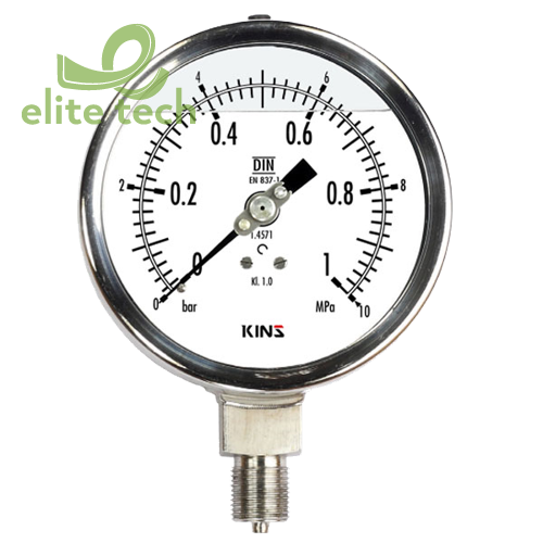 Đồng Hồ Áp Suất KINS SD-3070 Liquid Filled Euro Pressure Gauge (DIN)