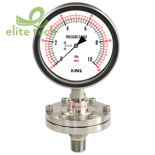 Đồng Hồ Áp Suất KINS SS-3055 Diaphragm Type Low Pressure Gauge
