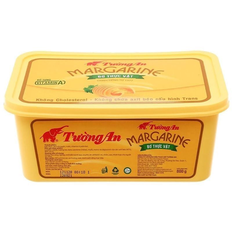  Đại lý Bơ thực vật margarine Tường An thùng 12 hộp x 800g 