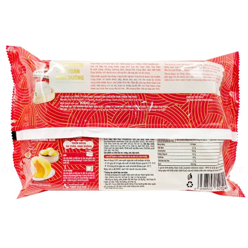  Bánh bao Hoàng Kim Kim Sa Thọ Phát thùng 9 gói x 300 g 