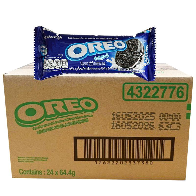  Bánh quy Oreo nhân kem vani gói 64g 
