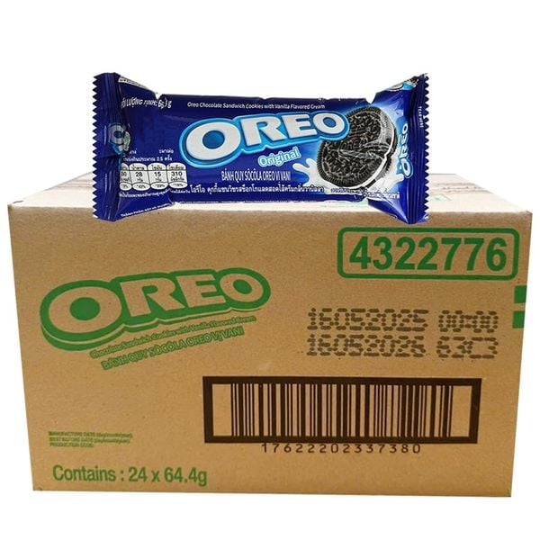  Bánh quy Oreo nhân kem vani thùng 24 cây 64,5g 