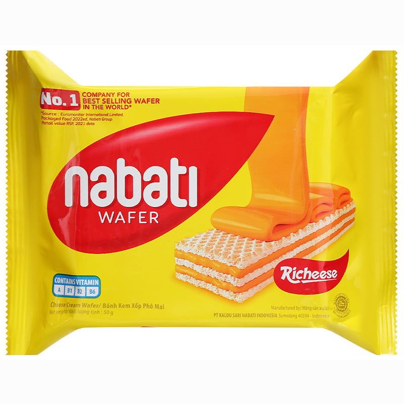  Bánh xốp Nabati nhân phô mai thùng 60 gói x 52g 