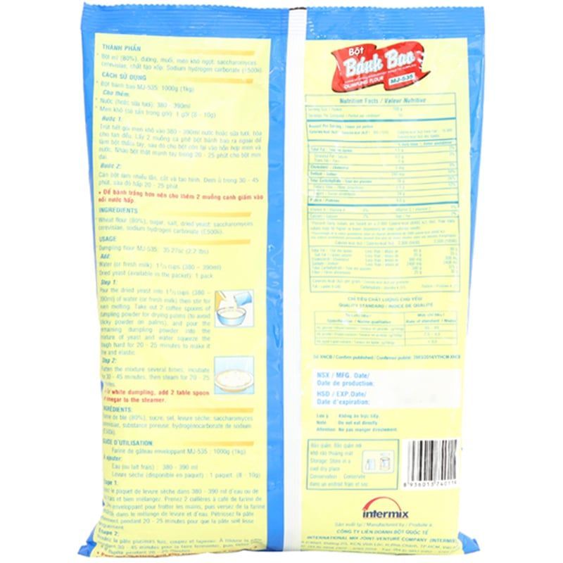  Bột bánh bao Mikko Hương Xưa MJ-535 thùng 20 gói 1 kg 