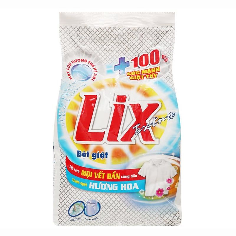  Bột giặt Lix Extra hương hoa thùng 3 túi x 5,5 kg 
