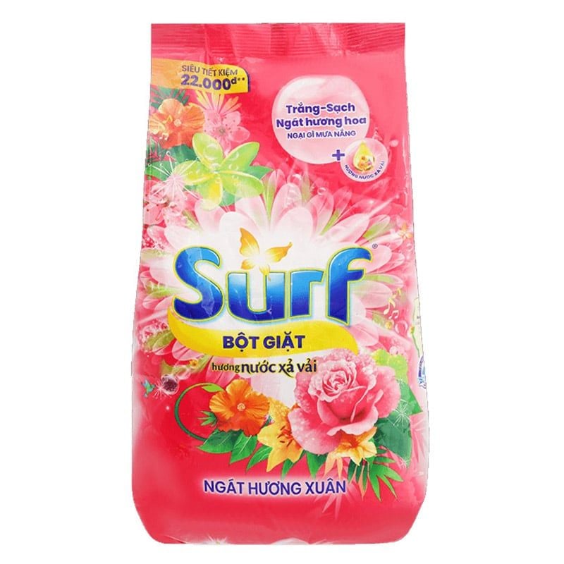  Bột giặt Surf hương nước xả vải gió xuân nồng nàn gói 5,5 kg 