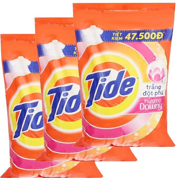  Bột giặt Tide trắng đột phá hương Downy thùng 3 gói x 5 kg 