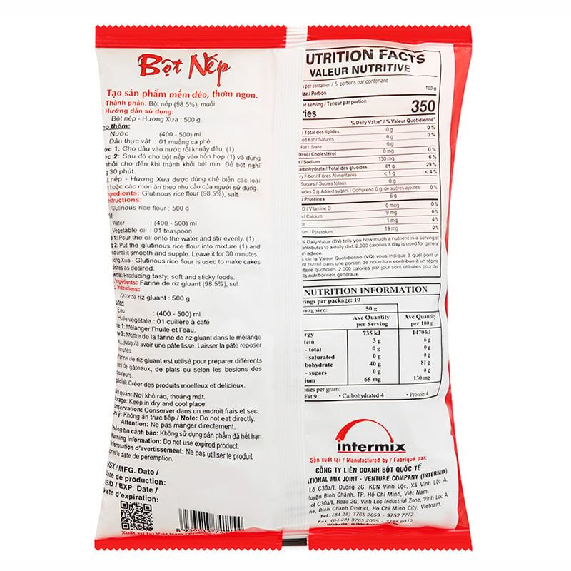  Bột nếp Hương Xưa Mikko gói 500g 
