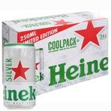  Bia Heineken bạc thùng 24 lon x 250ml 