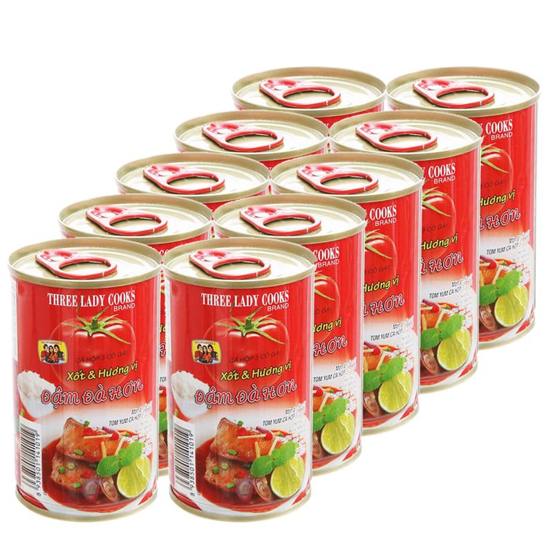  Cá nục xốt cà 3 Cô Gái vị truyền thống hộp 155g 