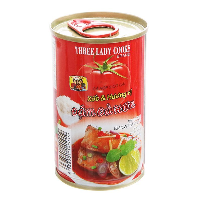  Cá nục xốt cà 3 Cô Gái vị truyền thống lốc 10 hộp x 155g 