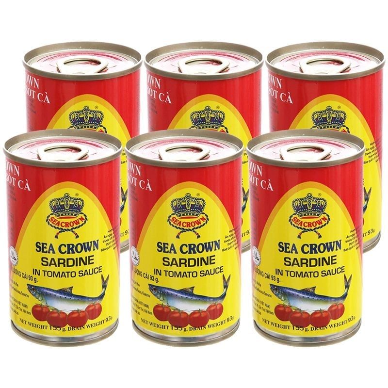  Cá trích sốt cà Sea Crown thùng 100 hộp x 155g 