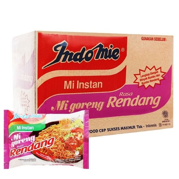  Đại lý Mì xào khô Indomie vị bò cay thùng 40 gói x 91g 
