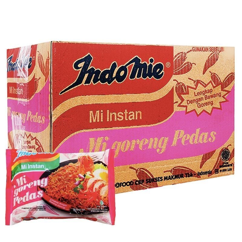  Đại lý Mì Indomie vị cay nồng thùng 40 gói x 79gr 