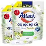 Gel giặt sạch sâu thanh mềm Attack Hương táo túi 3.5kg 
