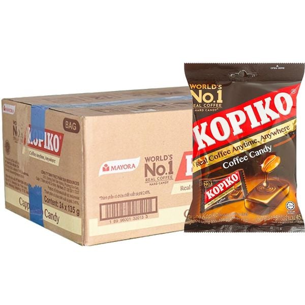  Kẹo cà phê Kopiko vị Classic thùng 24 gói x 135g 