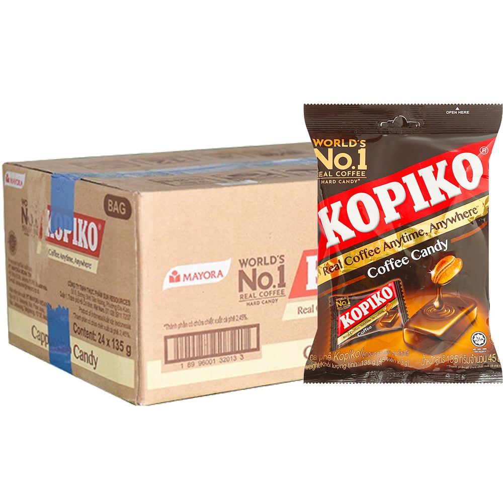  Kẹo cà phê Kopiko vị Classic thùng 24 gói x 135g 