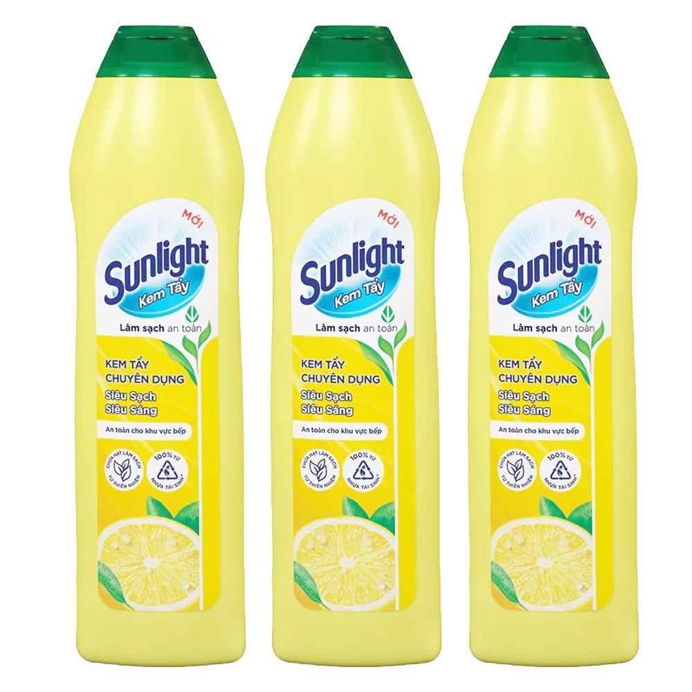  Kem tẩy bếp chuyên dụng Cif Sunlight hương chanh thùng 16 chai x 690 g 