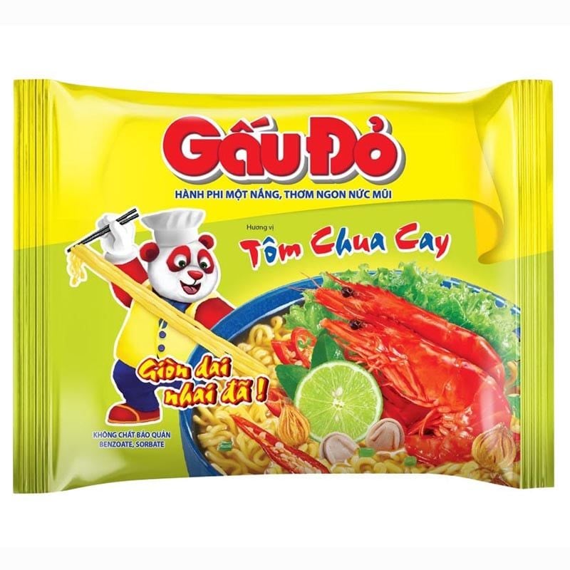  Mì tôm chua cay Gấu Đỏ gói 65 g 